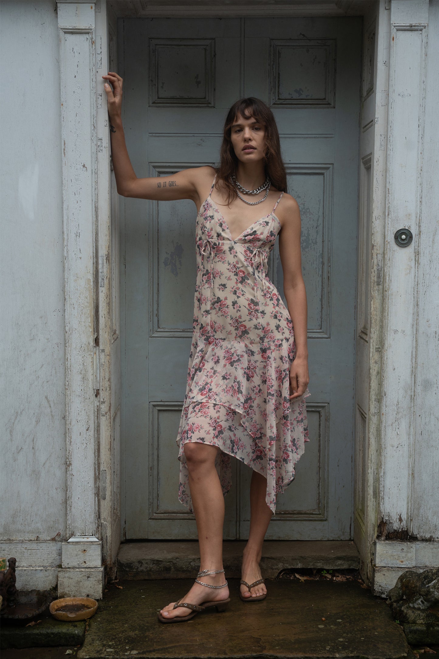 Elsie Pink Midi Dress