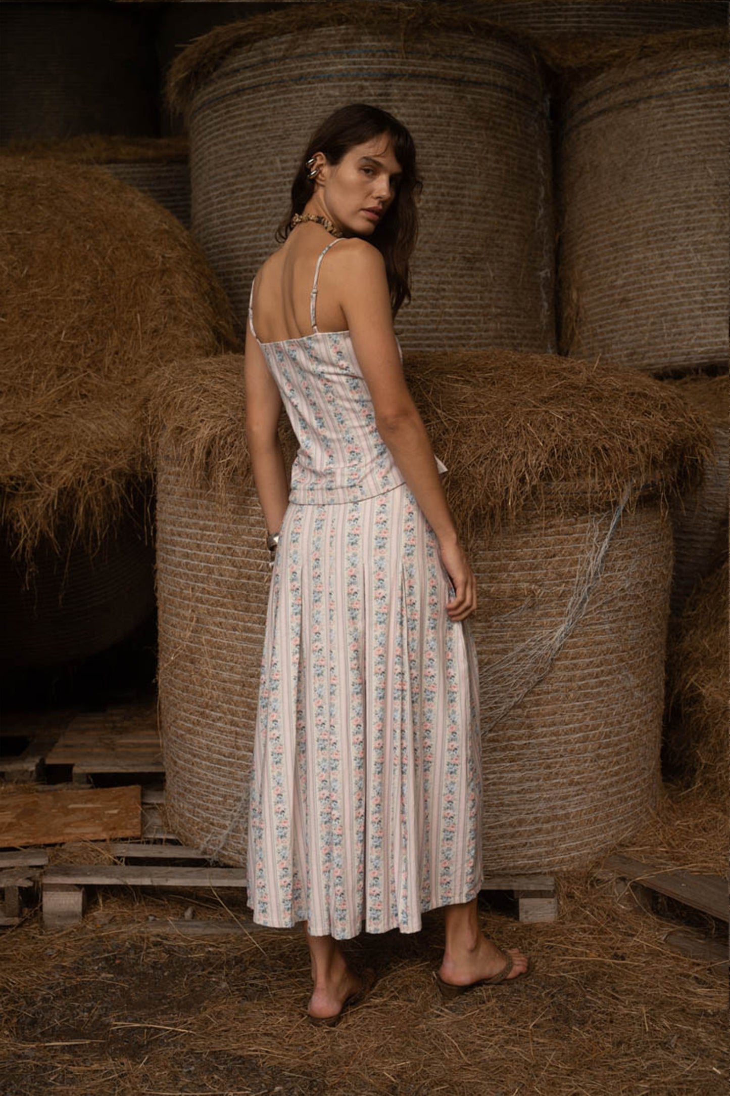 Mia Wallpaper Midi Skirt
