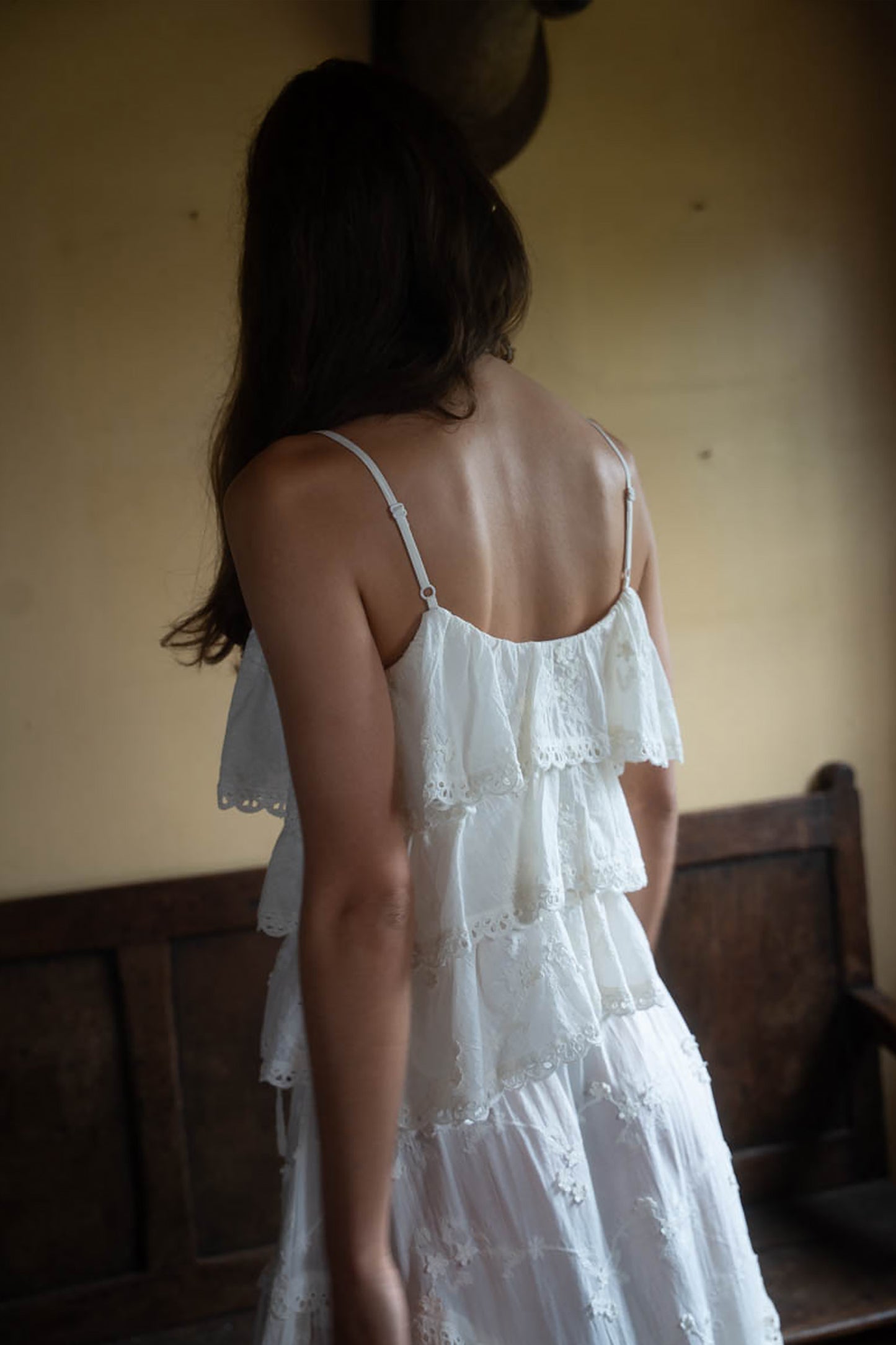 Suze White Ruffle Top