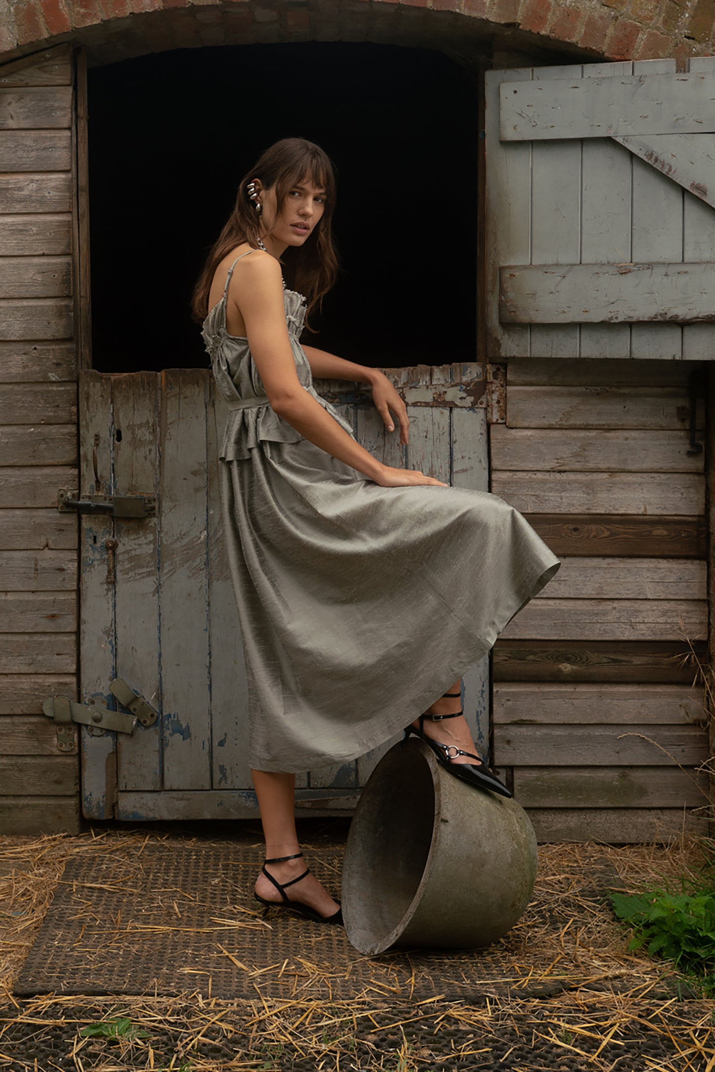 Florence Sage Midi Dress