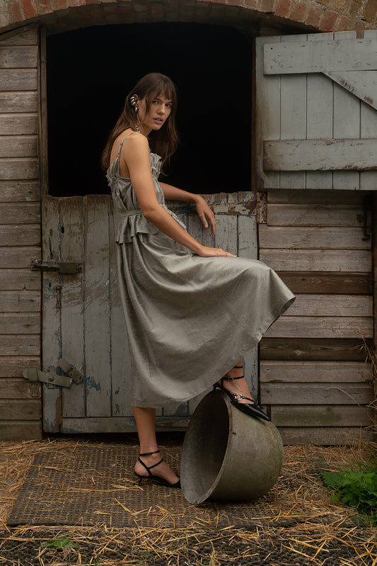 Florence Sage Midi Dress
